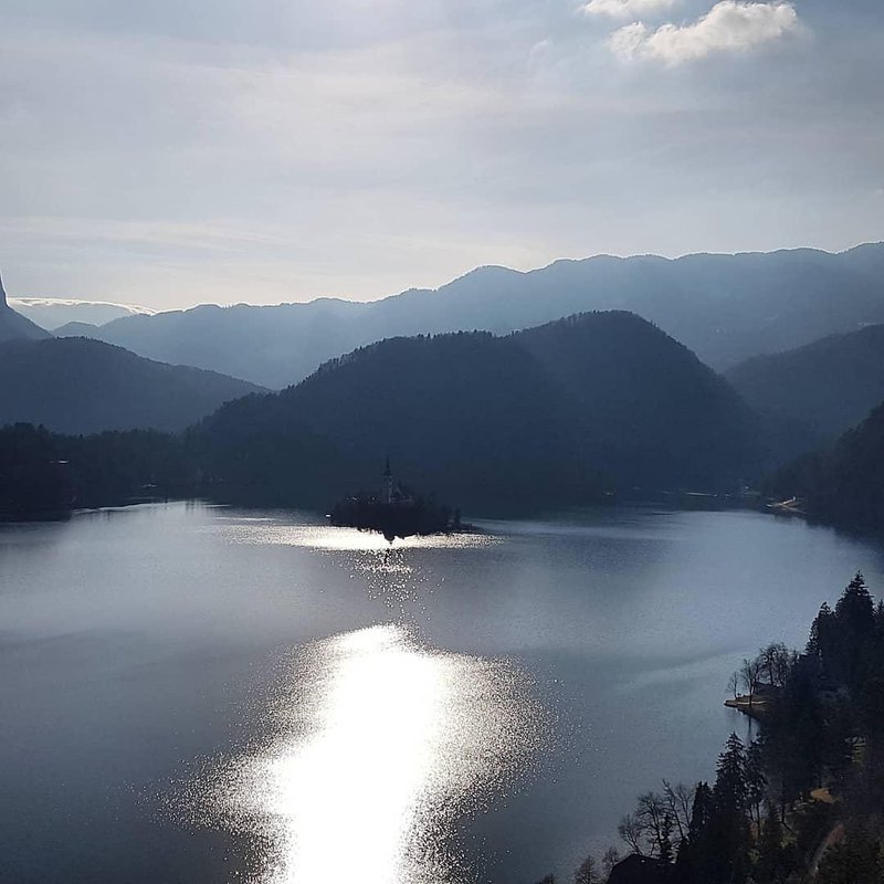 Bled Blejski grad razgled Blejsko jezero