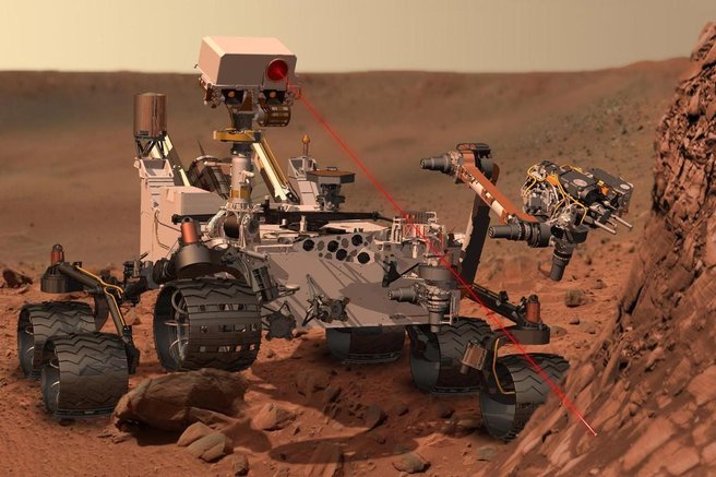 nasa mars rover curiosity vesolje rdeci planet raziskave tezave kamnina
