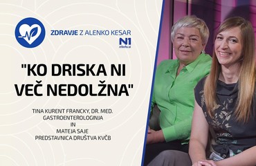 Zdravje z Alenko Kesar: "Ko driska ni več nedolžna" (dr. Tina Kurent Francky)