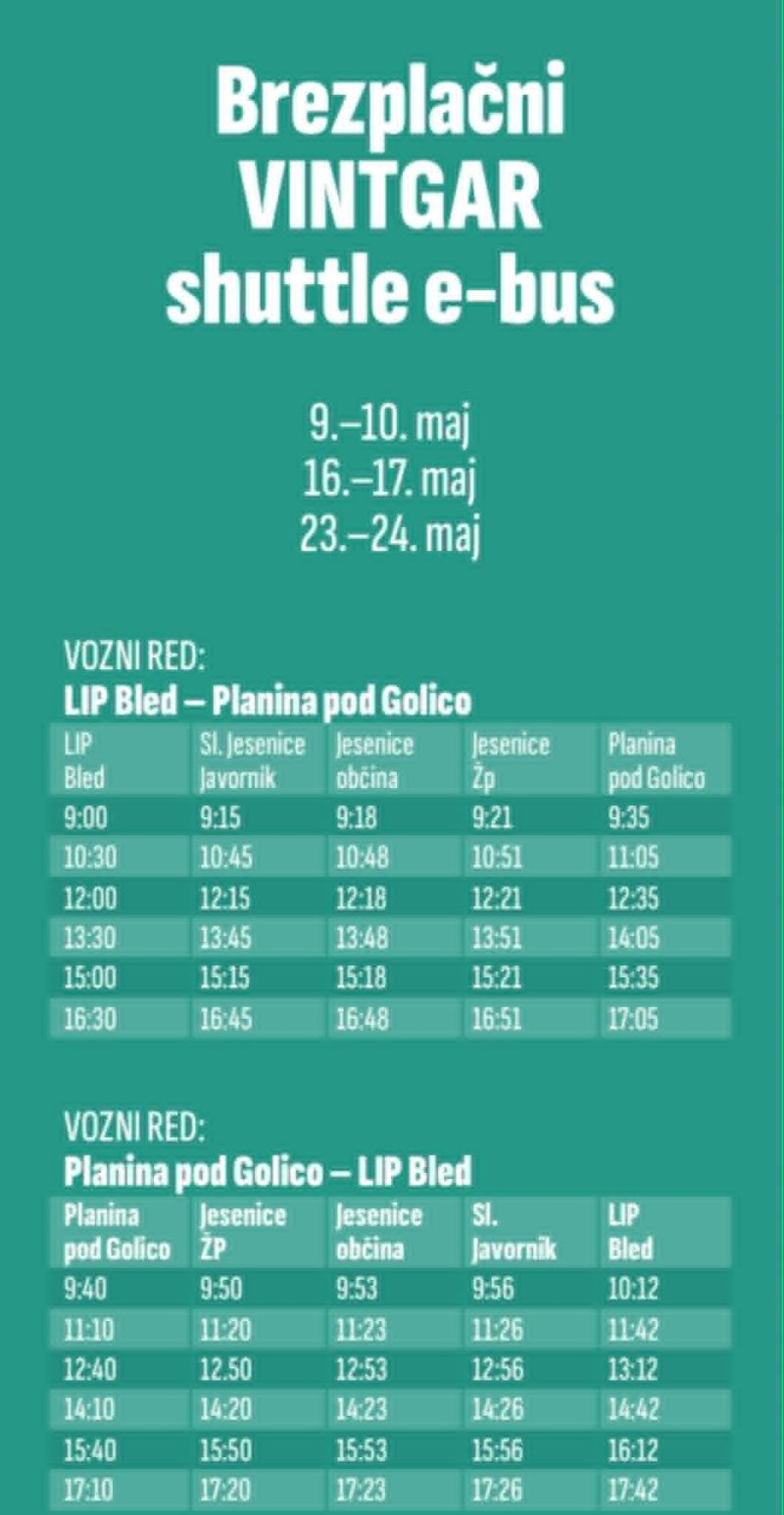 elektricni avtobus Planina pod Golico