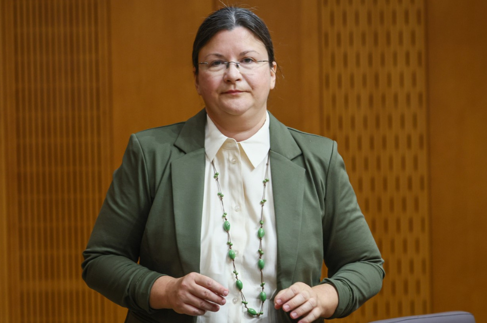 Katja Kokot med vrsticami razkrila, da bo Resnica v vladi Janeza Janše? "To ne gre tako, ljubčki ... " (foto: Bor Slana/Bobo)