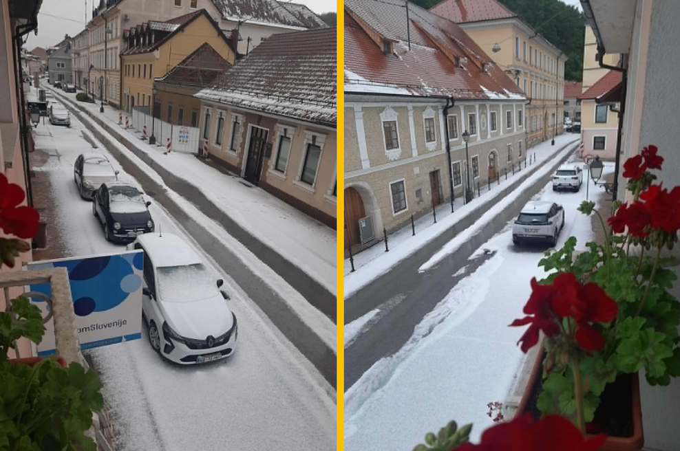 Današnji prizor iz Krškega. (foto: Metropolitan.si)