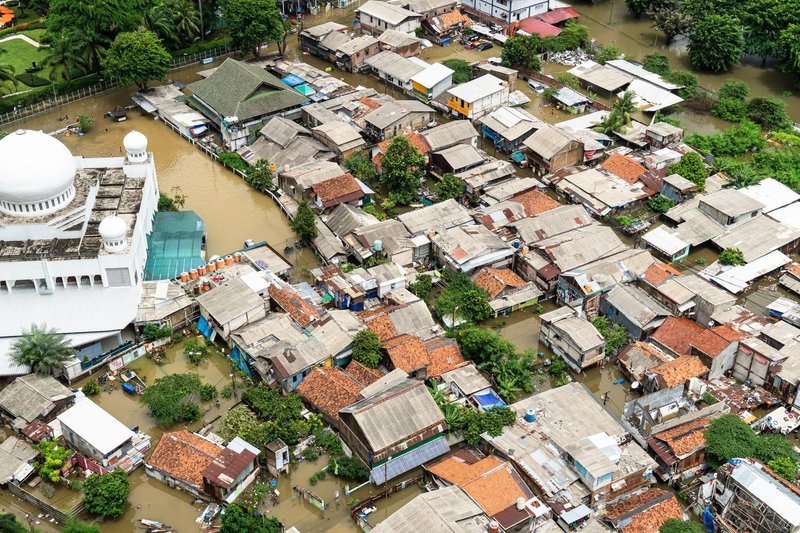 Dzakarta Indonezija poplave