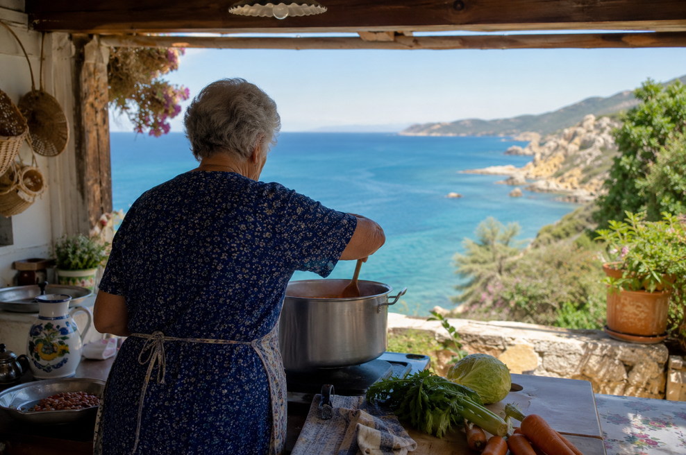 To je preprost recept za dolgoživost: najbolj zdravi ljudje vsak dan  jejo jed, ki vsebuje zgolj 4 sestavine (vsi jih imamo doma) (foto: ChatGPT)