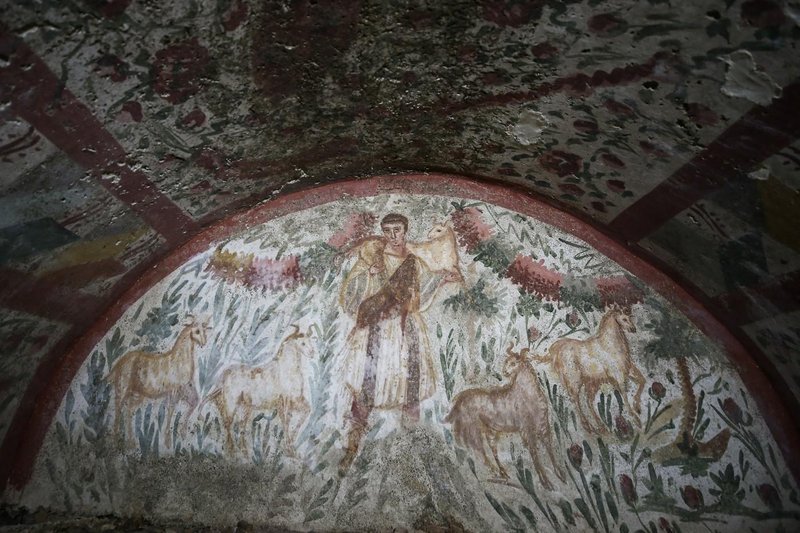freska jezus kristus turcija krscanstvo pastir arheologija zgodovina preteklost clovestvo