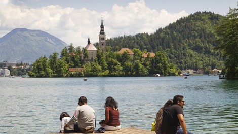 Bled Blejsko jezero turisti