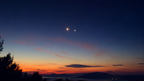 konjukcija Venere in Jupitra