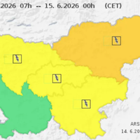 Arso prižgal oranžni alarm: pripravite se, nevihte bodo kmalu zajele Slovenijo