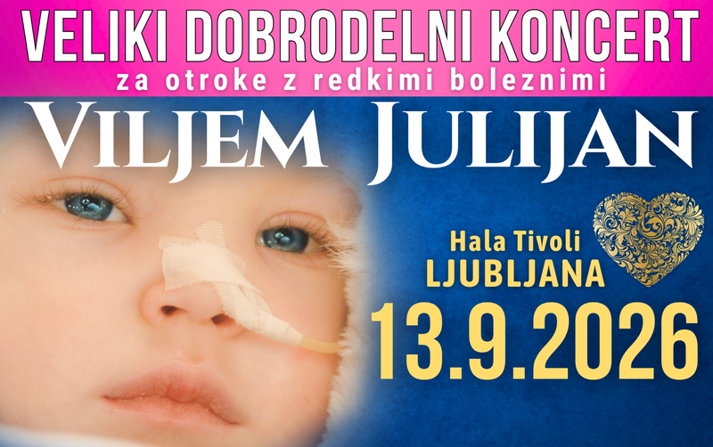 Pridite na koncert Viljem Julijan in podprite otroke z redkimi boleznimi!
