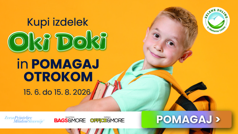 Z nakupom Oki Doki izdelkov do šolskih torb za otroke v stiski