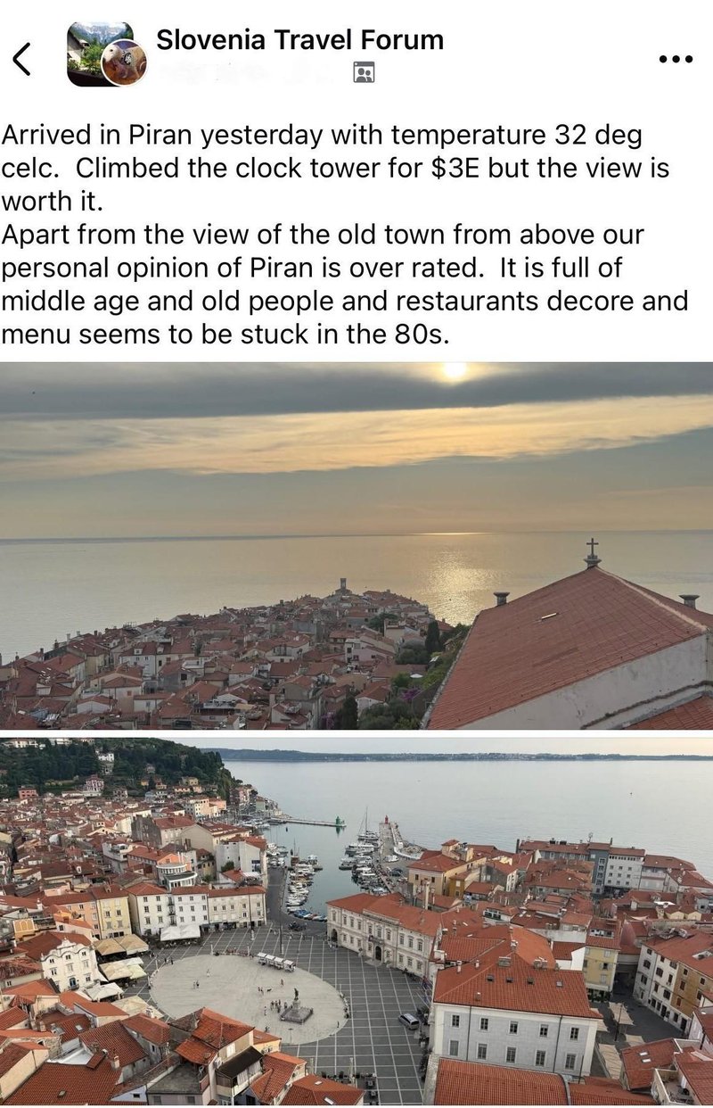 Piran objava forum komentar