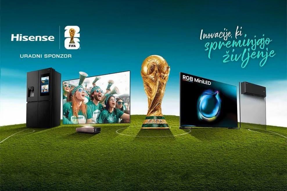 Hisense z naprednimi zaslonskimi tehnologijami navijačem približuje ključne trenutke igre FIFA World Cup 2026™ (foto: Gorenje GSI)