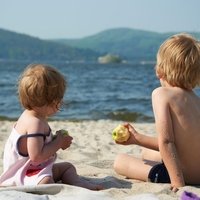 plaža, turisti