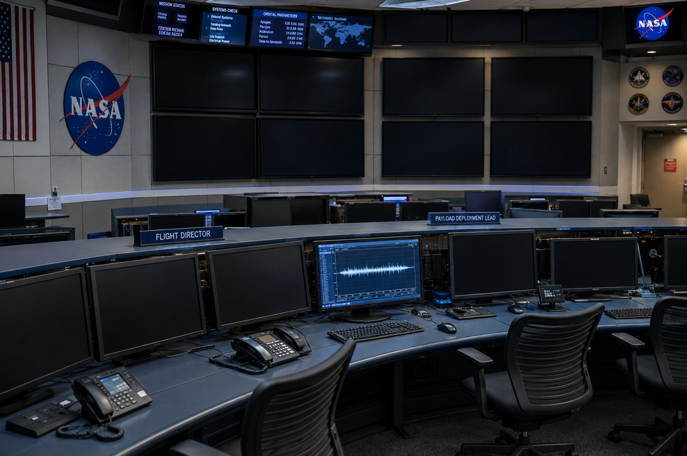 V prostorih agencije NASA se je nenadoma prižgal monitor: po dolgih 321 dneh molka so iz vesolja prejeli odmevno sporočilo (foto: ChatGPT)