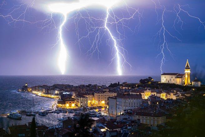 nevihta, Piran