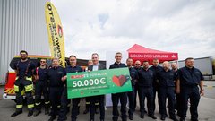 spar trgovina slovenija trgovec akcija poteza dobrodelnost pozar gasilci prispevek pohvalno