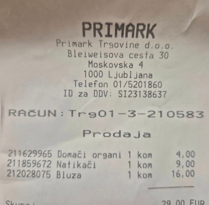 Slovenka našla star račun iz Primarka: na njem je opazila nekaj, kar jo je popolnoma zmedlo (FOTO)
