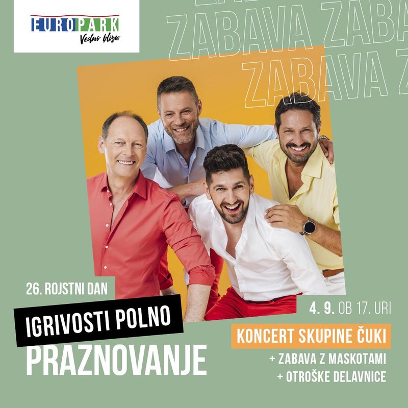 Europark ob 26. rojstnem dnevu vabi na tri dni zabave