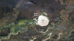 jezero iro cad afrija opticna iluzija prevara vesolje vesoljska postaja pogled vesoljec narava