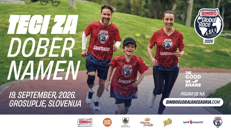 Odprte so prijave za tekaški dogodek Bimbo Global Race Adria 2026, kjer šteje vsak korak