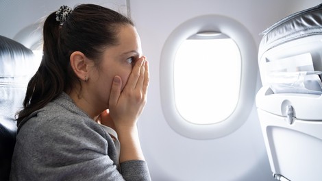 hanna pilotka letenje strah nasvet dihanje navodila pomoc tesnoba turbulence vzlet letalo avijon