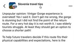 Soteska Vintgar turistka kritika zapis