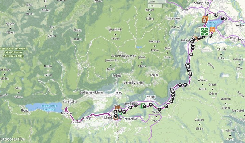 kolesarska pot Bled Bohinj