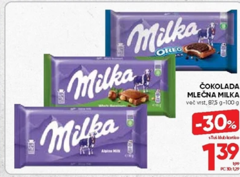 čokolada Milka