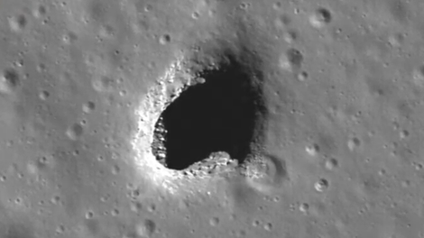 marius hills pit nasa luna raziskava votlina luknja lava vesolje osoncje galaksija sateliti