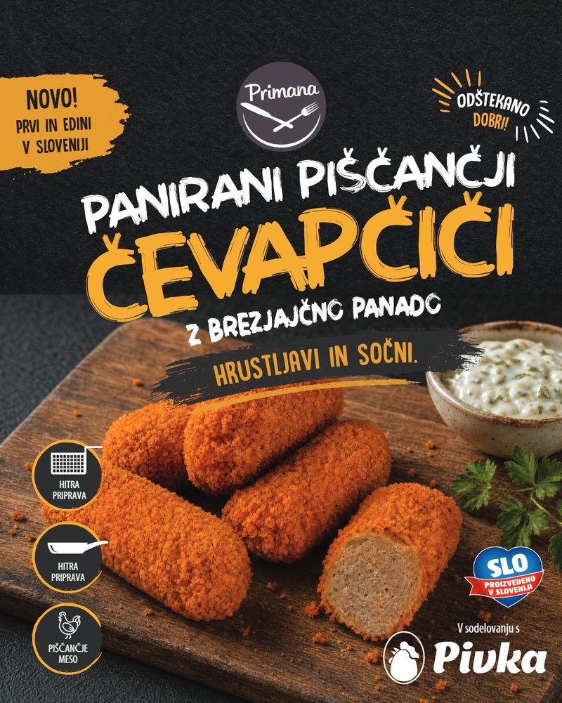 Panirani čevapčiči so odlična izbira tudi za otroke in družine