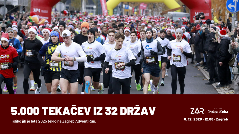 Letos na advent v tekaških copatih: izlet v Zagreb, ki se začne s startno številko in konča med adventnimi stojnicami