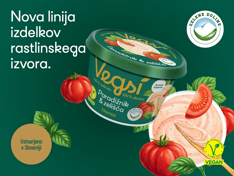 Mlekarna Celeia predstavlja VEGSI, svojo novo linijo 100-odstotno rastlinskih izdelkov