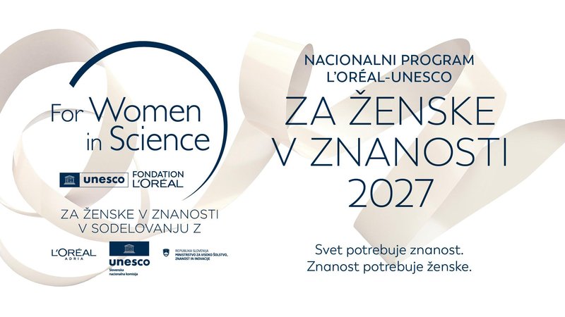 Odprt je razpis za nacionalni program L’ORÉAL-UNESCO Za ženske v znanosti 2027