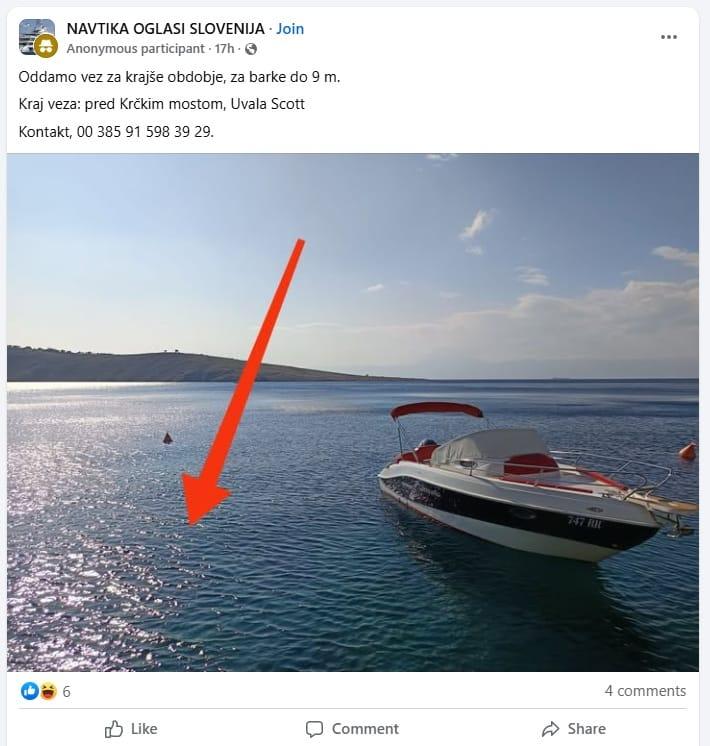 Krk Hrvaška Jadran Jadransko morje oglas Facebook 700 evrov