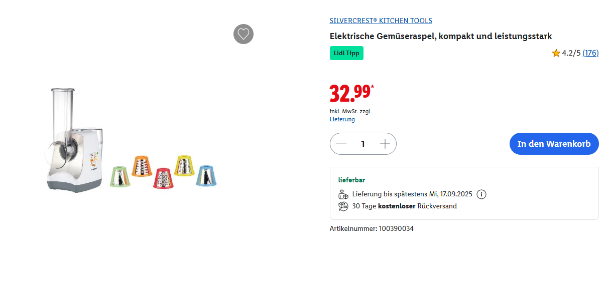 Lidl gospodinjstvo izdelek Nemčija navdušenje cena potrošništvo
